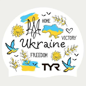 Шапочка для плавания TYR UA MULTI WHITE (CH0122MUA)