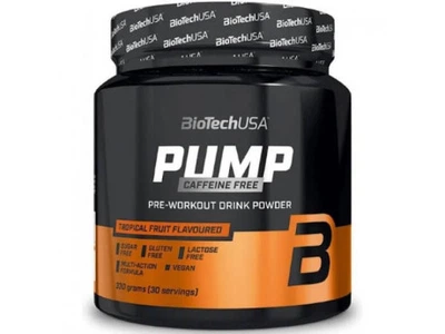 Передтренувальний комплекс BioTech USA Pump Caffeine Free 330 грамів Смак Тропічні фрукти