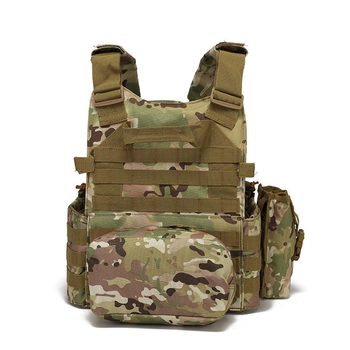 Жилет тактический военный плитоноска / разгрузка Tactical Vest A64 Molle мультикам камуфляж