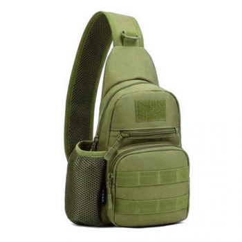 Сумка-рюкзак EDC тактична військова однолямочная Protector Plus X216 A14 5 л олива