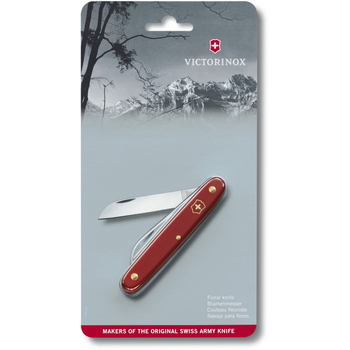 Складной швейцарский садовый нож Victorinox Vx39050.B1 Floral 100 мм красный