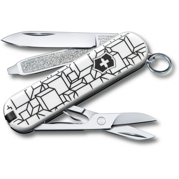 Складной швейцарский нож Victorinox Vx06223.L2105 Classic LE Cubic Illusion функций 58 мм узорчатый дизайн