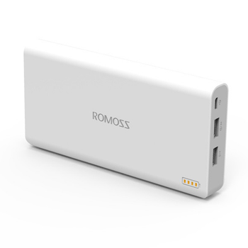 Power Bank Портативне зарядне Romoss 2826 6000 mAh 2xUSB білий