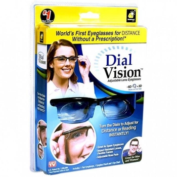 Окуляри універсальні для зору Dial Vision 4768 від -6 до 3 чорні