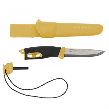 Нож с кресалом в чехле Morakniv Companion Spark Yellow 238 мм