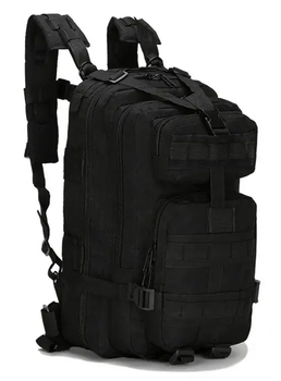 Тактичний штурмовий військовий рюкзак B02 25л чорний
