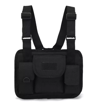 Тактична сумка нагрудна військова Tactical chest bag D009 чорний