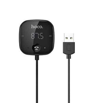 FM-трансмиттер Аудиоадаптер автомобильный HOCO E65 Bluetooth TF/AUX 5V черный
