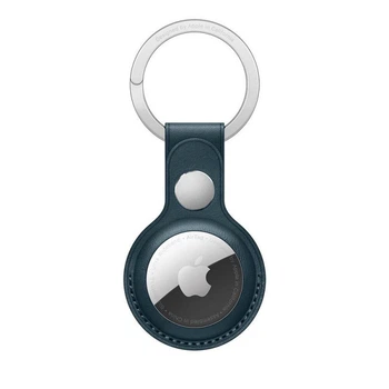 Чехол-брелок для Apple AirTag Hoco protective leather keychain shell (short style) Sapphire-blue