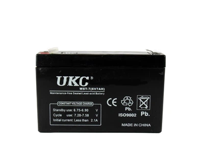 Аккумулятор батарея UKC WST-7 6V 7Ah 2708 черный