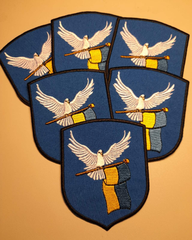 Шеврон Голубь с флагом на липучке