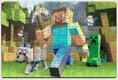 Печать на пазлах “Minecraft, Майнкрафт” на магнитной основе 290х200мм (А4) 16156