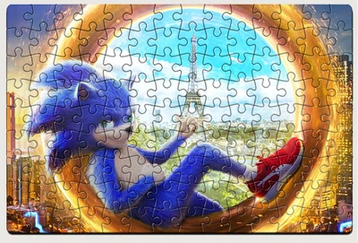 Печать на пазлах “Sonic Boom, Соник Бум” на магнитной основе 290х200мм (А4) 16160