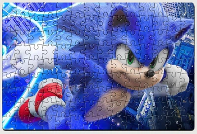 Печать на пазлах “Sonic Boom, Соник Бум” на магнитной основе 290х200мм (А4) 16159