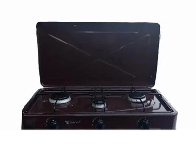 Плита настольная (газ) YUCEL O-300-LPG-brown (3 конф., решетка металл, эмаль, крышка)