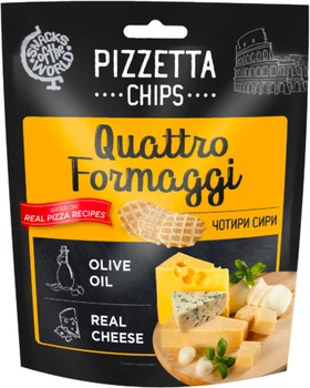 Снек хрустящий Снеки Світу Pizzetta Chips Четыре сыра 70 г (0.07 кг) (4820213820259)