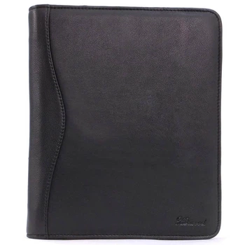 Кожаная папка для документов Ashwood A4 ZIP Black (A4 ZIP BLK)