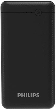 Універсальна мобільна батарея 20000 mAh Philips DLP1720CB Black USB-3.0A + 1A + USB-кабель micro/Type-C, LED