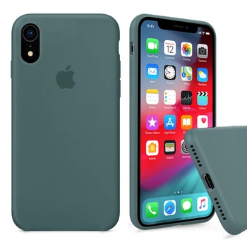 Чехол накладка xCase для iPhone XR Silicone Case Full pine green