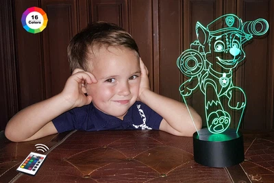 3D дитячий нічник "Щенячий патруль" 3DTOYSLAMP