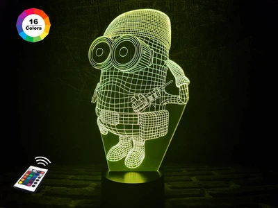 Нічник для хлопчика "Міньйон військовий" 3DTOYSLAMP