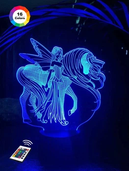 3D світильник нічник "Ельф і Єдиноріг" 3DTOYSLAMP