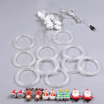 Штора Xmas Кольца с фигурами 3mх70cm 110L W белый