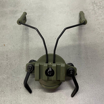 Кріплення для навушників/гарнітури Ox Horn на шолом із рейками 19 — 21 мм, колір Олива
