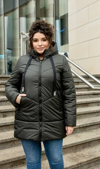 Женская зимняя куртка с капюшоном MODA 000113 XXL (52) Хаки (М-000113/2 C)