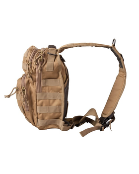 Рюкзак тактичний однолямковий KOMBAT UK Mini Molle Recon Shoulder Bag, 10л койот