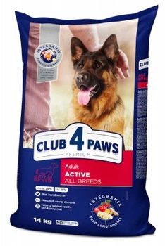Сухий корм для дорослих активних собак Club 4 Paws Premium 14 кг