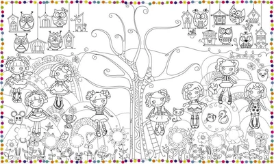 Обои-раскраски Lalaloopsy 60*100 C-100034
