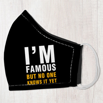 Маска защитная для лица I`m famous but no one knows it yet 25x13 см XMM_21M006