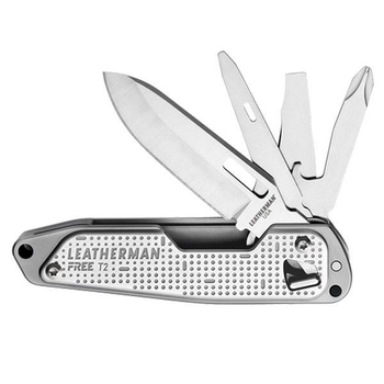 Складной нож мультиинструмент Leatherman 832682 Free T2 8 функций 93 мм серебристый