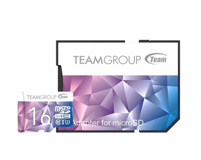 Карта памяти MicroSDHC 16GB UHS-I/U3 Team Color II + SD-adapter Purple/Blue (TCIIUSDH16GU349)