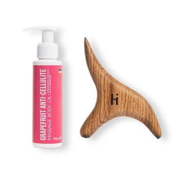 Массажер гуаша Bird Guasha Tool Bird + Антицеллюлитное масло Grapefruit Anti Cellulite Hillary K-11-878