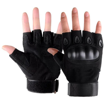 Військові рукавички без пальців розмір L (штурмові, похідні, армійські, захисні, мисливські) Оливковий