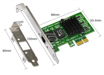 Сетевой адаптер Ewell PCI-E to LAN, 1000Mbps, Intel 8257L (EW422)