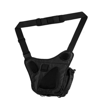 Сумка тактическая через плечо AOKALI Outdoor A03 (Black) однотонная полевая военная с сеткой для бутылки TR_9899-42635