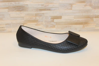 Балетки Fashion Т1078 женские черные с перфорацией 37 24 см