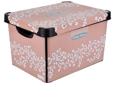 Контейнер для зберігання з кришкою Violet House Powder Flower 20 л (0648 DECOR POWDER FLOWER с/кр. 2)
