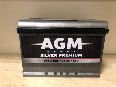 Автомобильный аккумулятор AGM Silver Premium 74 АЗ (-/+)