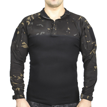 Сорочка тактична убокс Pave Hawk PLY-11 Camouflage Black 4XL чоловіча армійська з кишенями на рукавах (SK-7865-42511)