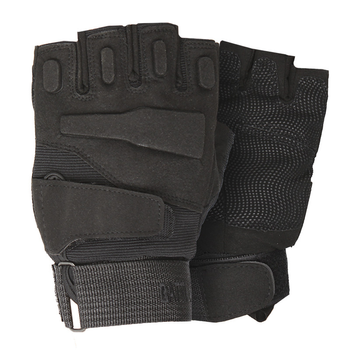Перчатки тактические короткие Han-Wild HW72 Black XL мужские без пальцев с защитными вставками taktical (SK-9874-42465)