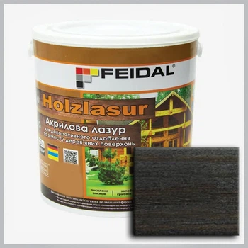 Акриловая лазурь Holzlasur Feidal (венге) 2.3л