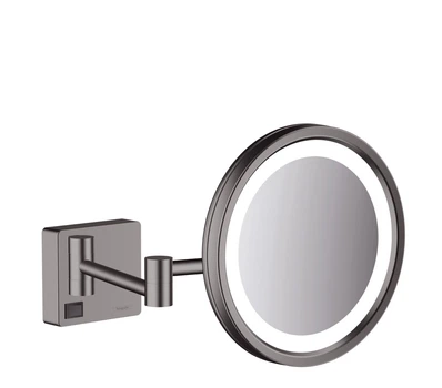 Дзеркало для гоління hansgrohe AddStoris 41790340 з підсвічуванням LED чорний матовий хром