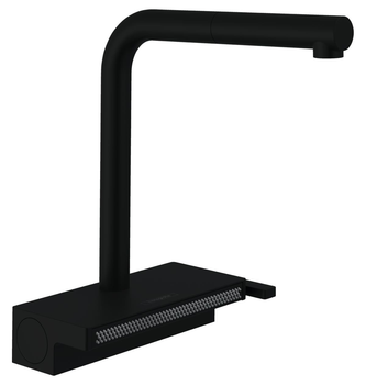 Смеситель для кухни Hansgrohe Aquno Select М81 250 2jet с выдвижным изливом Sbox 73830670 Black Matt