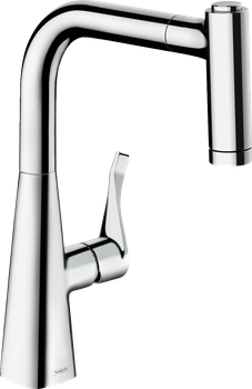 Смеситель для кухни Hansgrohe Metris Select 220 2jet с выдвижным изливом хром 14834000