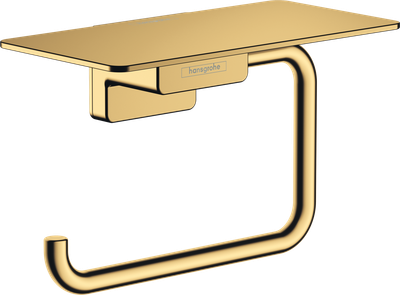 Тримач туалетного паперу з полицею HANSGROHE AddStoris, Polished Gold Optic (41772990)