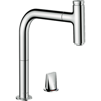 Смеситель для кухни Hansgrohe Metris Select 200 1jet sBox с вытяжным изливом хром 73804000